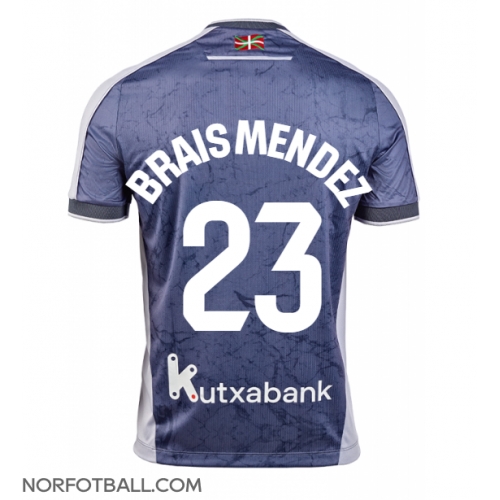 Billige Fotballdrakt Real Sociedad Brais Mendez #23 Replika Bortedrakt 2025-26 Kortermet Billige Fotballdrakt Real Sociedad Brais Mendez #23 Replika Bortedrakt 2025-26 Kortermet